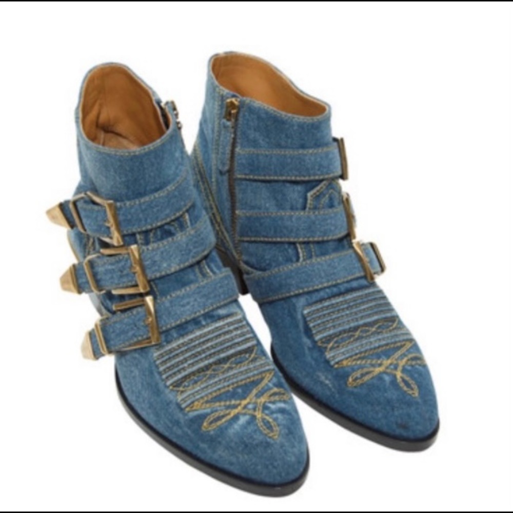 Chloe Denim Boots NWT
